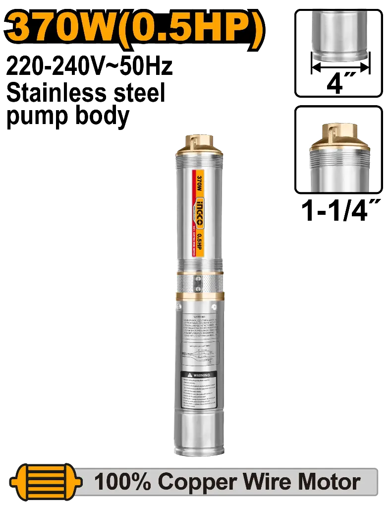 Ingco 4" Deep Well Pump [DWP3701]