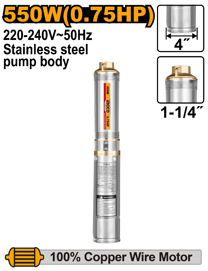 Ingco 4" Deep Well Pump [DWP5501]