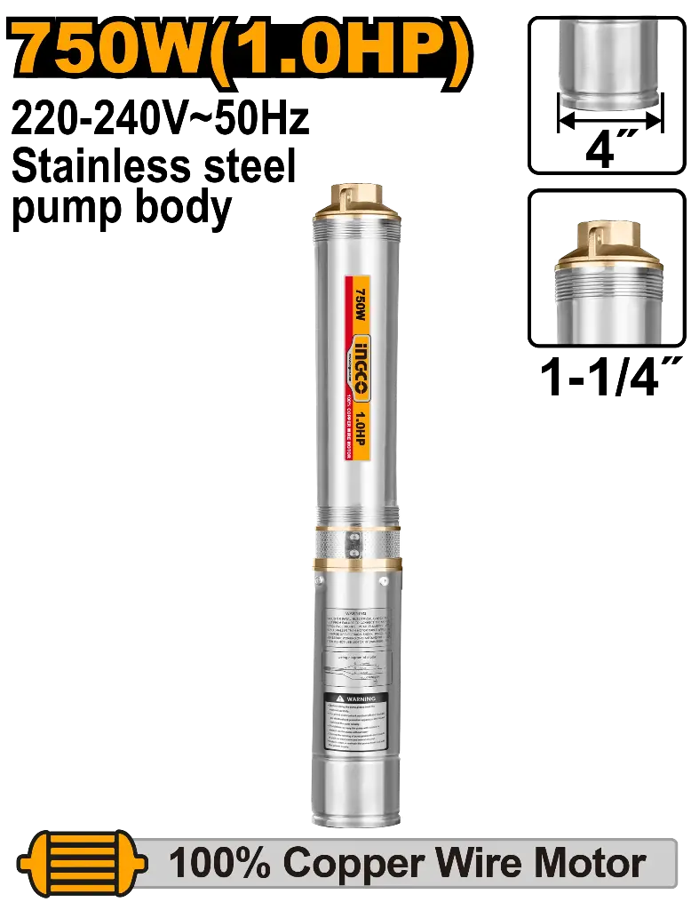 Ingco 4" Deep Well Pump [DWP7501]