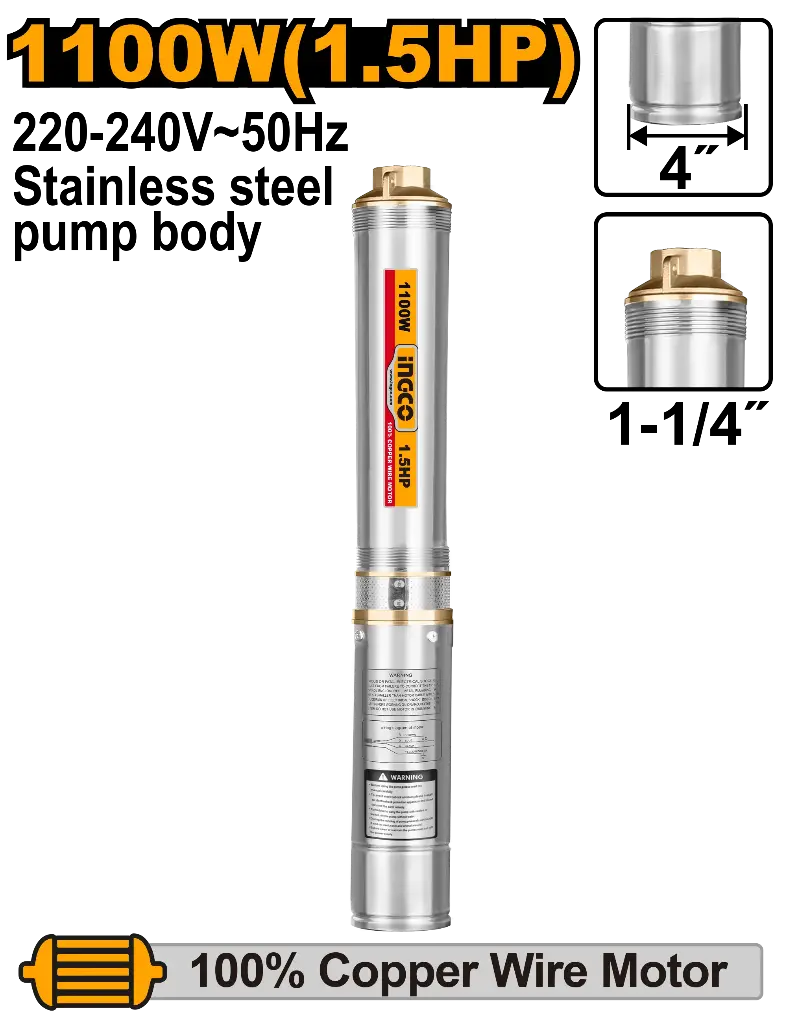 Ingco 4" Deep Well Pump [DWP11001]