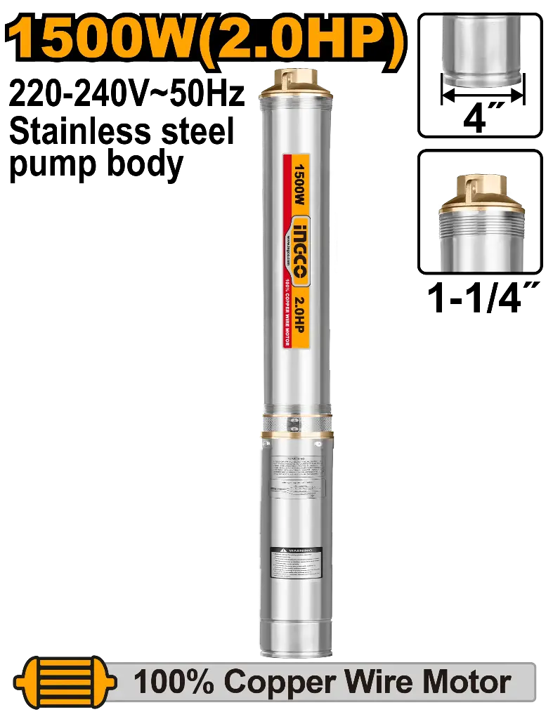 Ingco 4" Deep Well Pump [DWP15001]