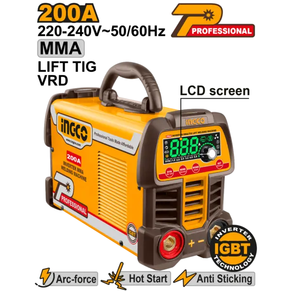 Ingco Inverter Mma/Tig Lift Welding Machine [ING-MMA200691]