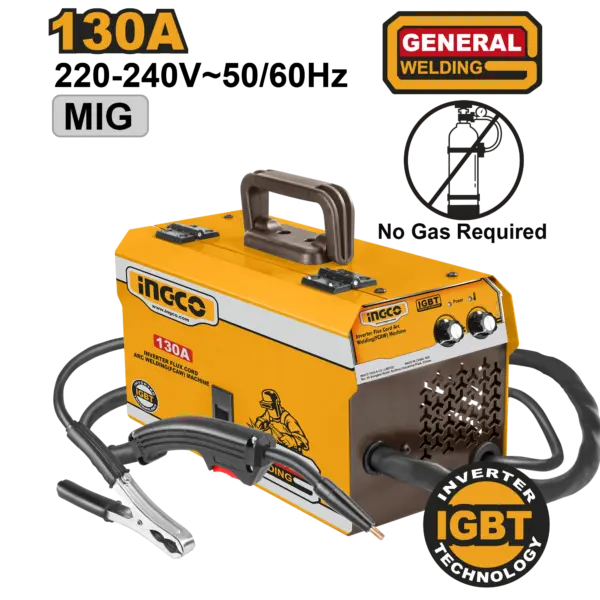 Ingco Inverter Flux Cord Arc Welding(Fcaw) Machine [ING-FC13012]