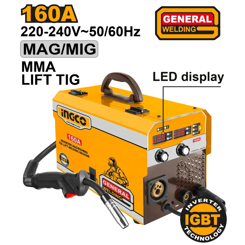 Ingco Inverter Mag/Mig/Mma/Tig Lift Welding Machine [ING-MGT1601]