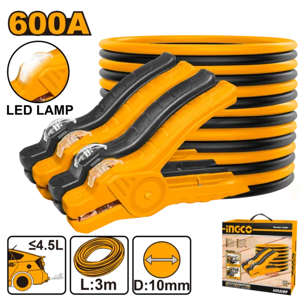 Ingco Booster Cable With Lamp [HBTCP6008L]