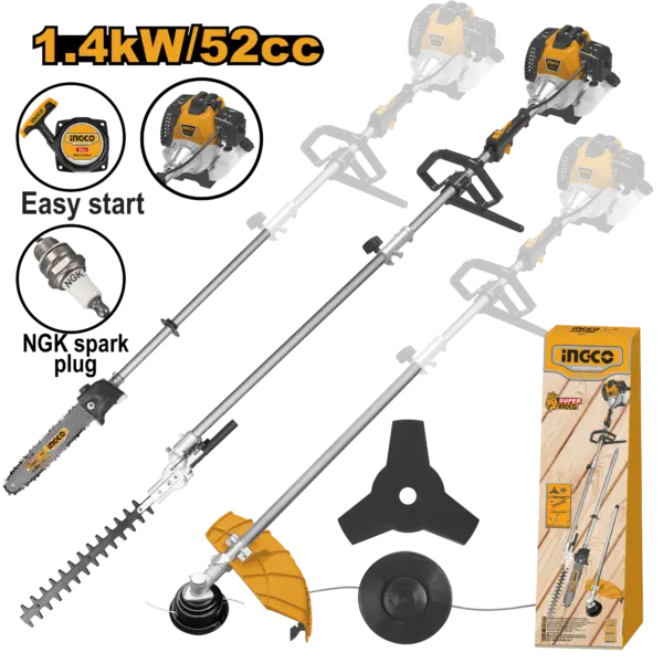 [GMT55231] Ingco 4-In-1 Gasoline Hedge Trimmer Multi Tool [GMT55231]