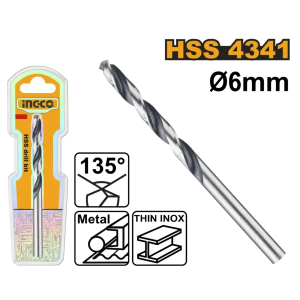 Ingco 4341 Hss Drill Bit [DBT1200604]