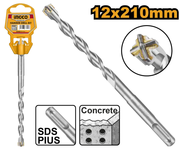 [DBH1211202] Ingco Sds 12 x 210mm Plus Hammer Drill [DBH1211202]
