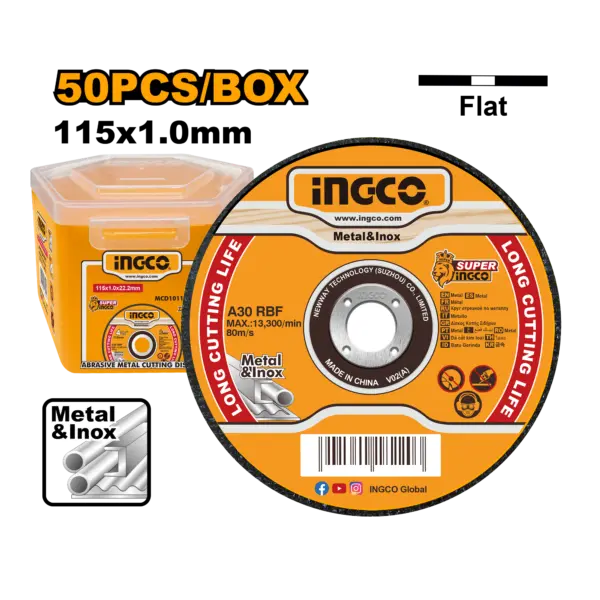 [MCD1011550] Ingco Abrasive Metal Cutting Disc Set [MCD1011550]