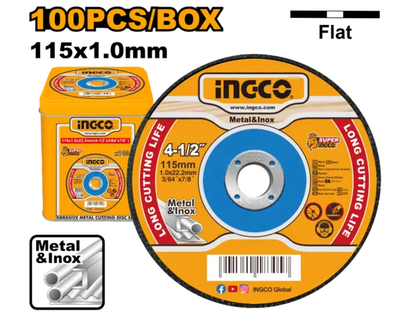 Ingco Abrasive Metal Cutting Disc Set [MCD10115100]