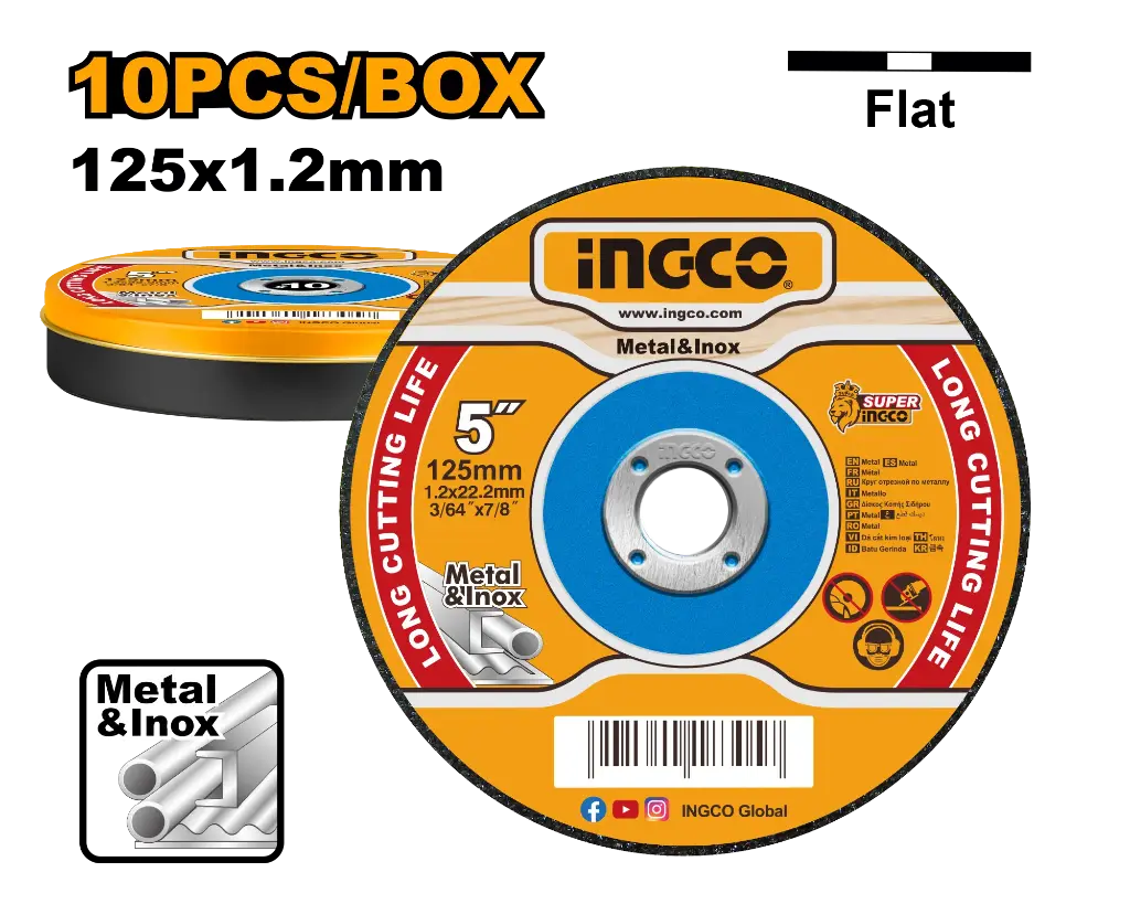 Ingco Abrasive Metal Cutting Disc Set [MCD121255]