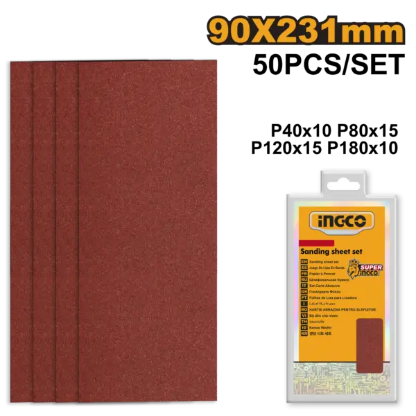 Ingco Sanding Sheet Set [AKFS2401012]