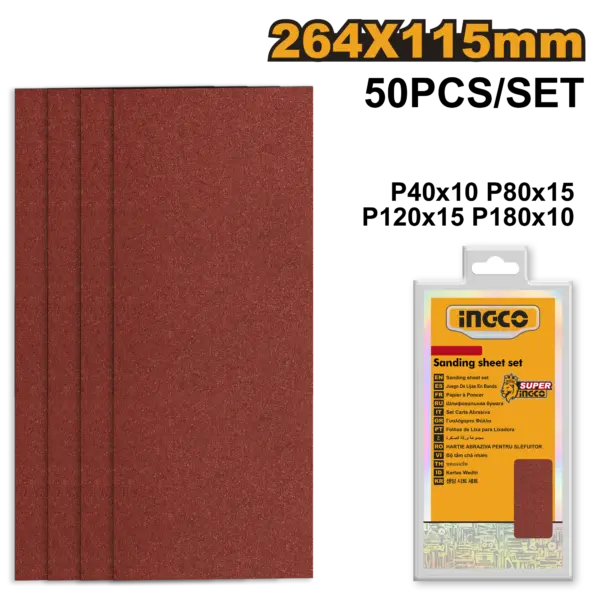 Ingco Sanding Sheet Set [AKFS2641151]