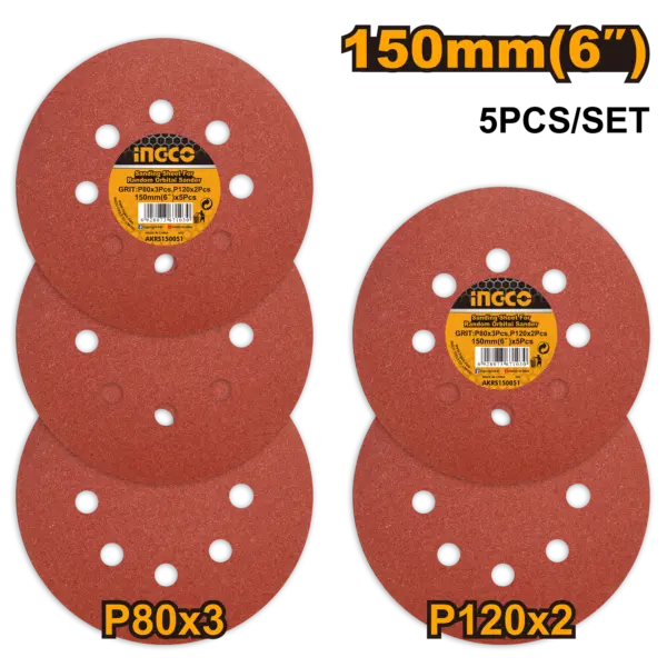 Ingco Sanding Sheet For Random Orbital Sander [AKRS150051]