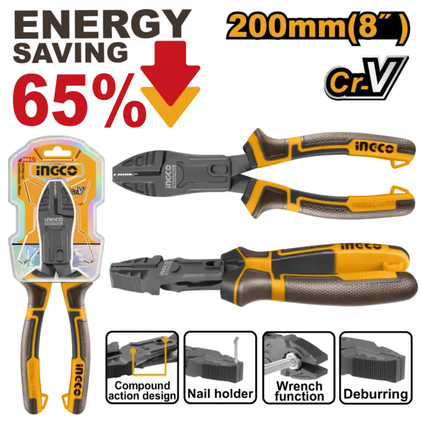 Ingco Compound Action Combination Pliers [HCCP58200]