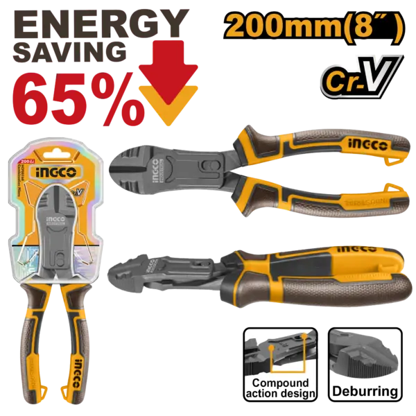 Ingco Compound Action Diagonal Cutting Pliers [HCDCP58200]