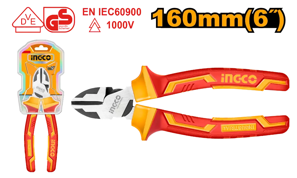 Ingco Insulated High Leverage Diagonal Cutting Pliers [HIHLDCP28160]
