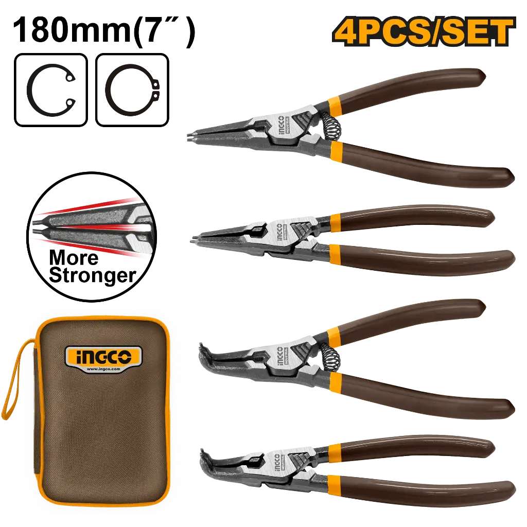 Ingco 4 Pcs Circlip Pliers Set [HCCPS26180]