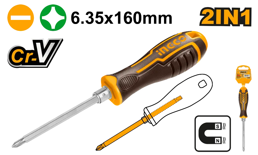 Ingco 2 In 1 Screwdriver Set [AKISD0201]