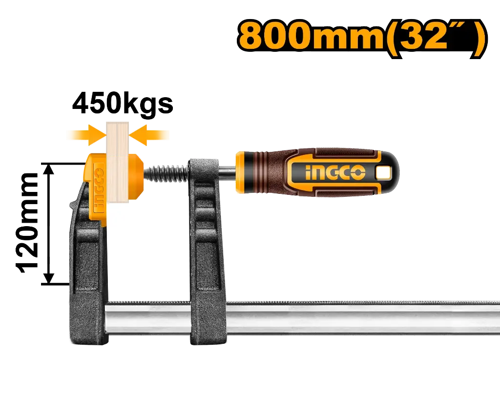 Ingco F Clamp With Plastic Handle [HFC021203]