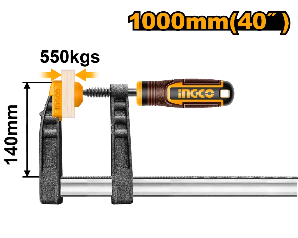 Ingco F Clamp With Plastic Handle [HFC021404]