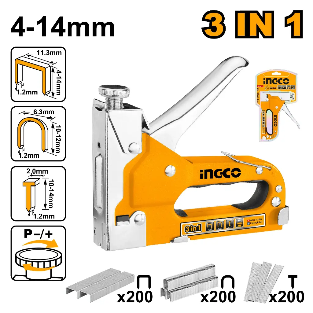 Ingco 3 In 1 Staple Gun [HSG1405]