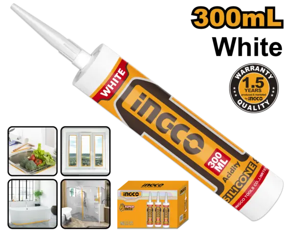 Ingco Acetic Silicone Sealant（White） [HASS01]