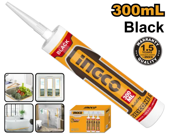 Ingco Acetic Silicone Sealant（Black） [HASS03]