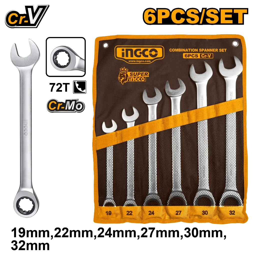 Ingco Ratchet Spanner Set [HKSPAR1061]