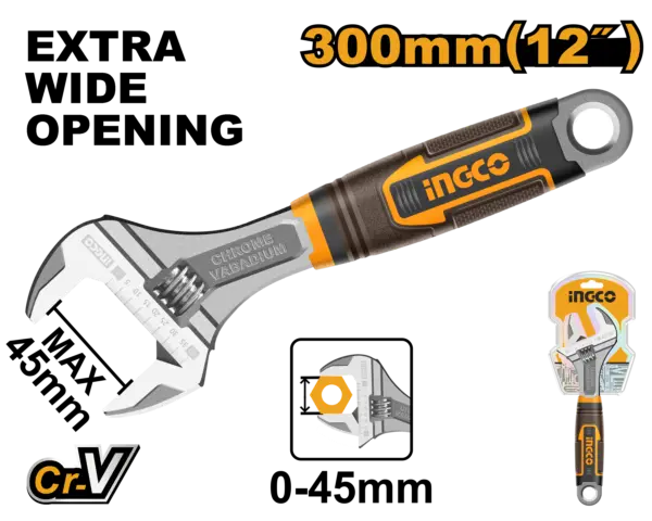 Ingco Adjustable Wrench [HADW131128]