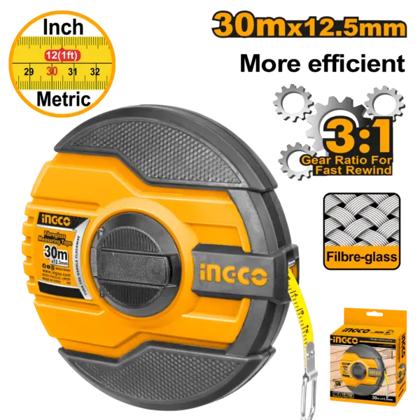 Ingco Fibreglass Measuring Tape [HFMT8330]