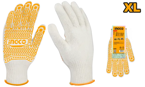 Ingco Knitted&Pvc Dots Gloves [HGVK05]