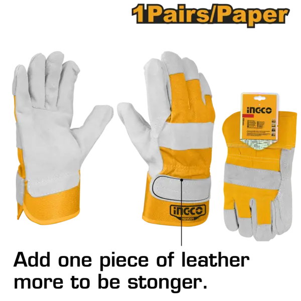 Ingco Leather Gloves [HGVC01]