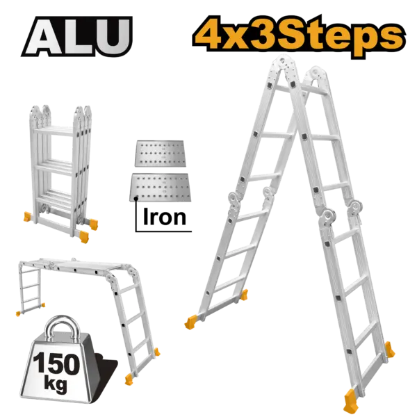 Ingco Multi-Purpose Aluminum Ladder [HLAD04431]