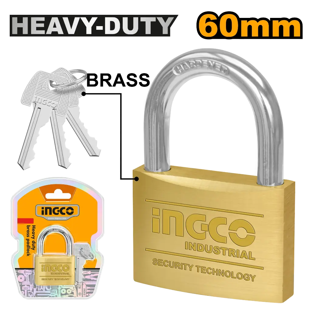 Ingco Heavy Duty Brass Padlock [DBPL0602]