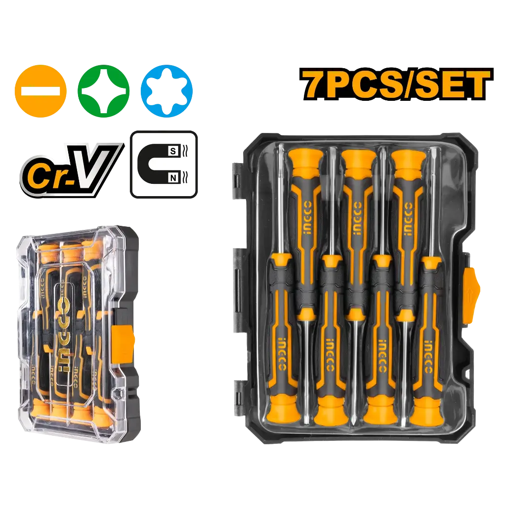 Ingco 7Pcs Precision Screwdriver Set - P6 [HKSD0718]