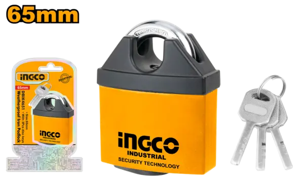 Ingco Weatherproof Iron Padlock 65Mm - P6C36 [DBIK4651]