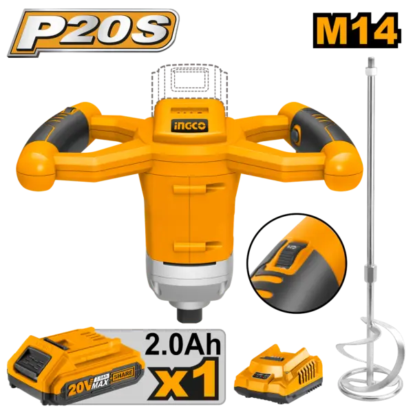 Ingco Lithium-Ion Mixer 20V - C4 [MXLI20011]