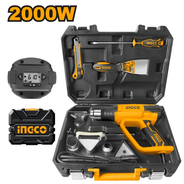Ingco Heat Gun 2000W Set - C5 [HG200028-1]