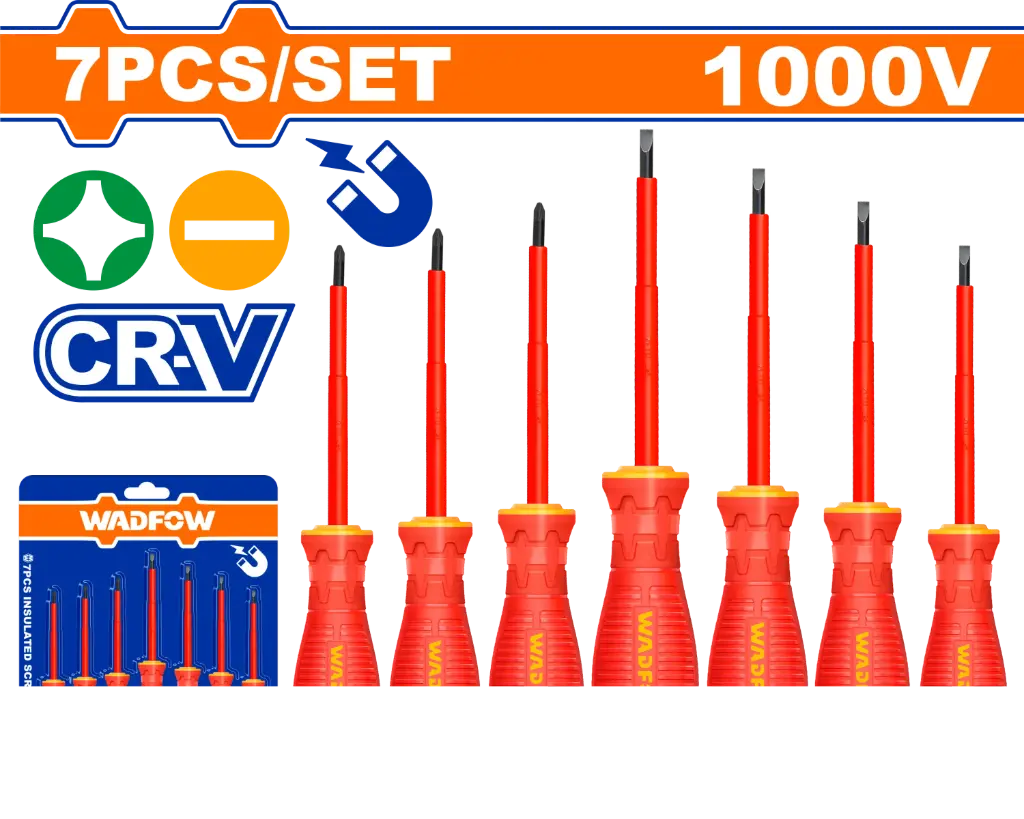 Wadfow 7 Pcs Insulated Screwdriver Set [WSS7407]