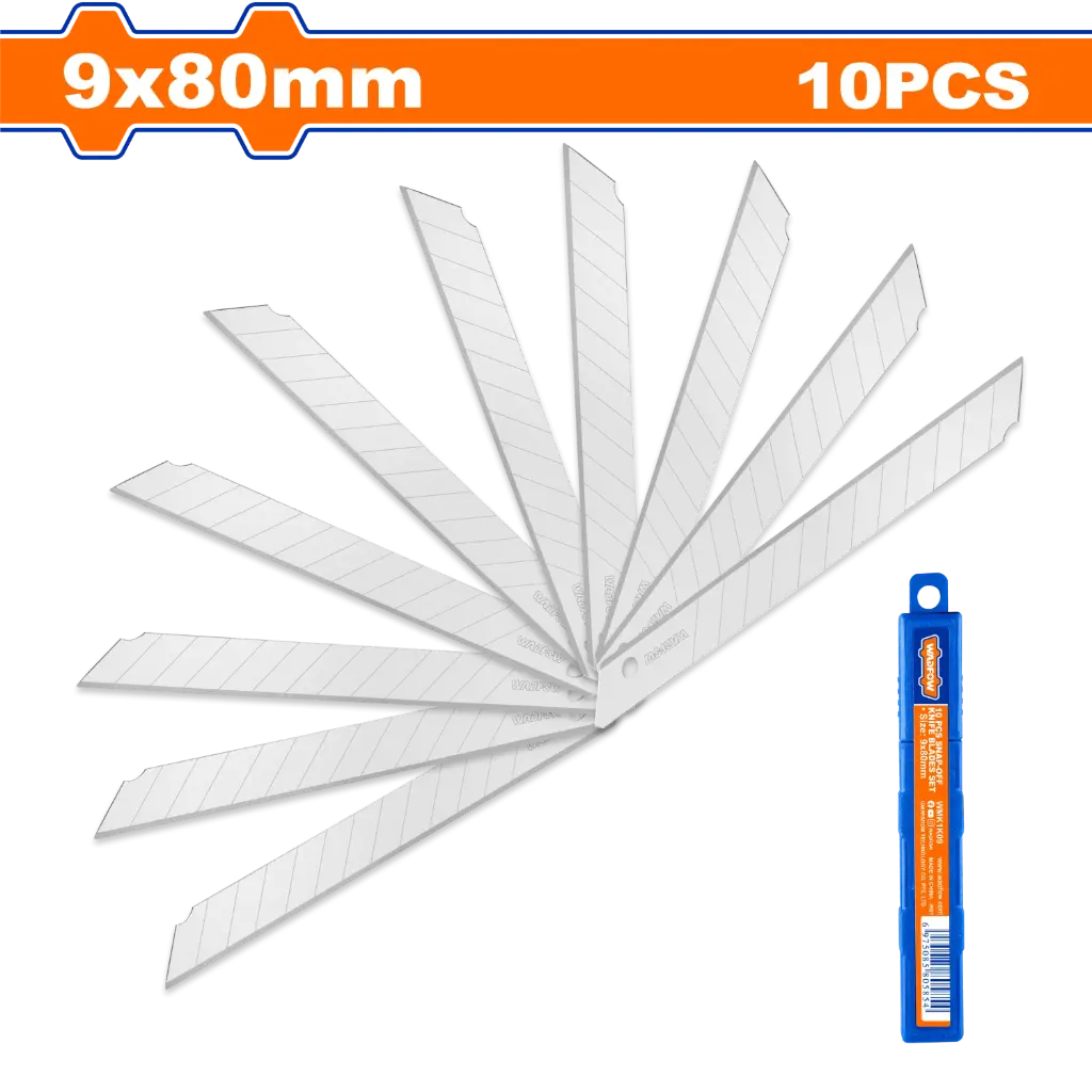 Wadfow 10 Pcs Snap-Off Knife Blades Set [WMK1K09]