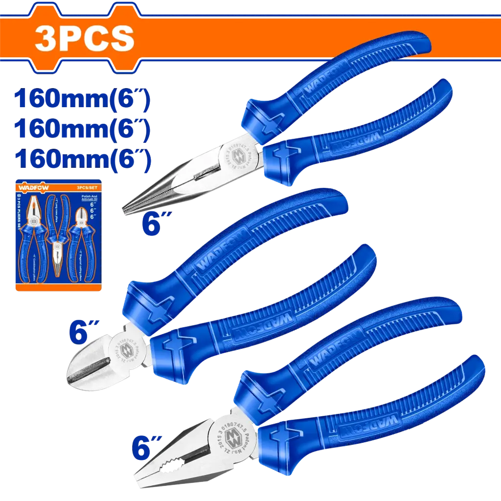 Wadfow 3 Pcs Pliers Set [WPS0623]