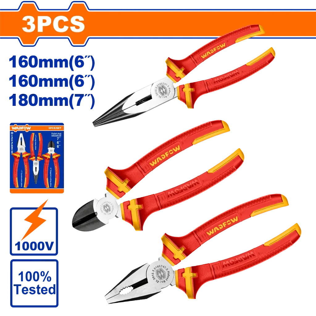 Wadfow 3 Pcs Insulated Pliers Set [WPS0633]