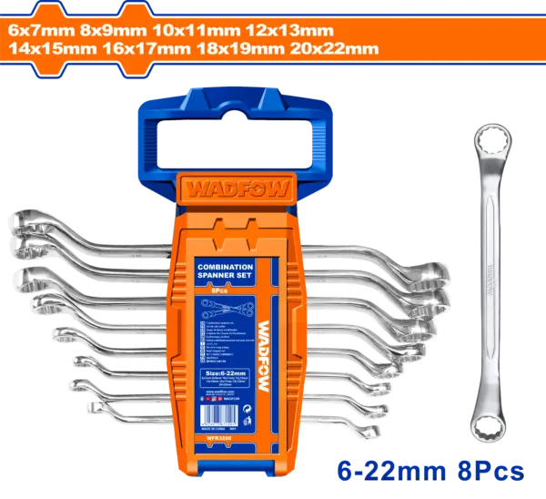 Wadfow Offset Ring Spanner Set [WFR3208]