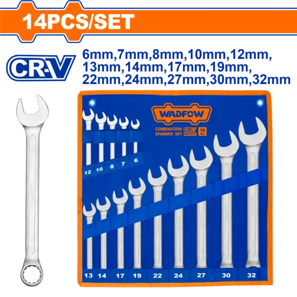 Wadfow 14 Pcs Combination Spanner Set [WSP1M14]