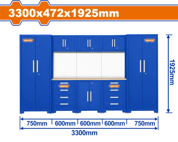 Wadfow Heavy-Duty Modular Garage Cabinets [WCS3A08]