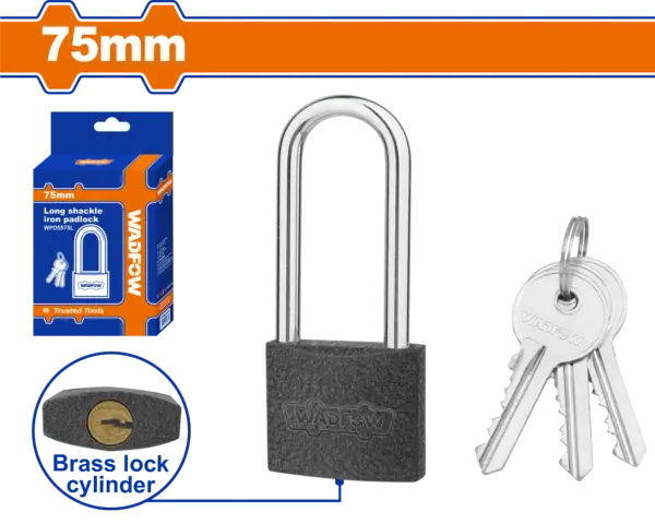 Wadfow Long Shackle Iron Padlock [WPD5575L]