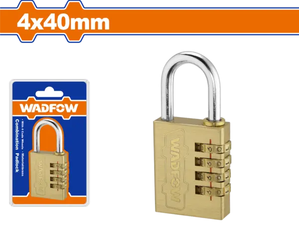 Wadfow 4 Digit Brass Combination Padlock [WPD3444]