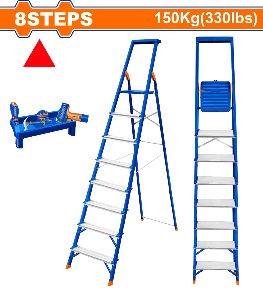 Wadfow Steel & Aluminium Household Ladder-WLD1H08 [WLD1H08]