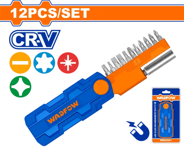 Wadfow 12 Pcs Screwdriver Bits Set [WBS2601]